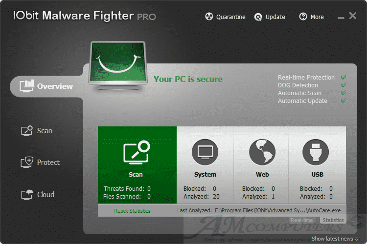 IObit Malware Fighter PRO è un pacchetto di sicurezza completo