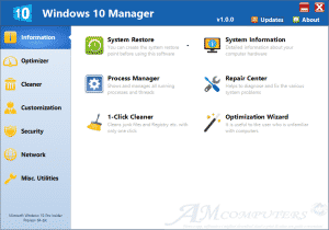 Yamicsoft Windows 10 Manager AMCOMPUTERS