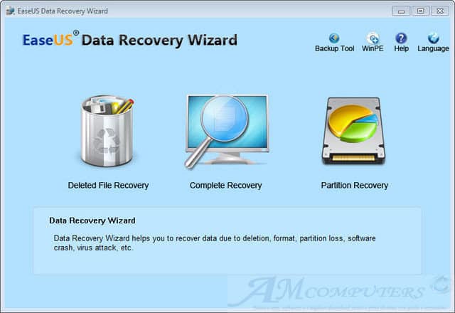 EaseUS Data Recovery Wizard Professional AMCOMPUTERS