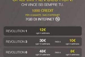 PosteMobile lancia CREAMI Revolution 1000 crediti e 7GB 8 euro