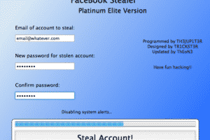 Facebook Password Stealer software per rubare le password Facebook