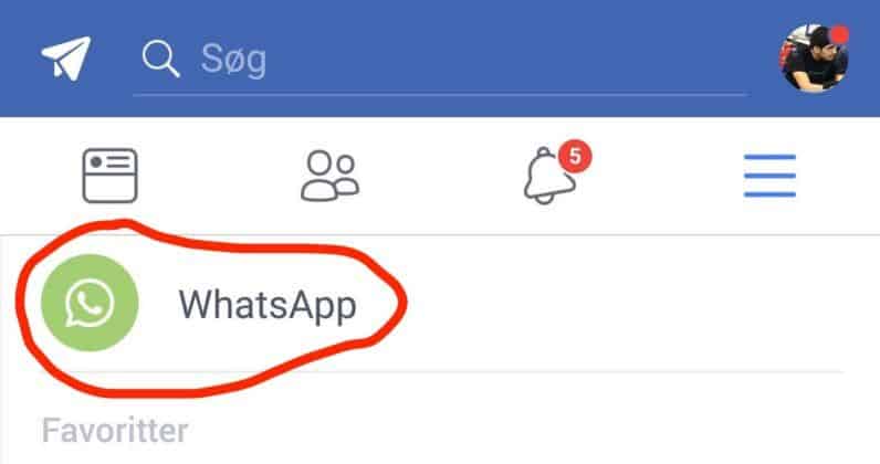 Facebook testa un tasto per aprire WhatsApp nella sua app