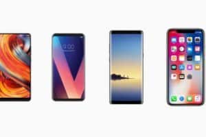 IPhone X Note 8 LG V30 Mi MIX2 a confronto