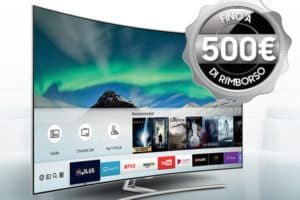 Samsung rimborsa fino a 500 Euro per acquisto TV