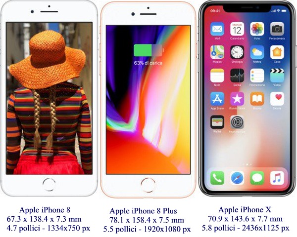 iPhone X 8 e 8 Plus scopriamo le differenze