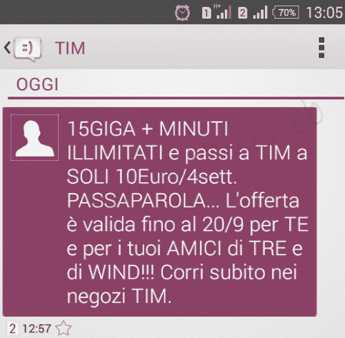 TIM Ten GO traffico dati 15GB ma sempre 10 euro