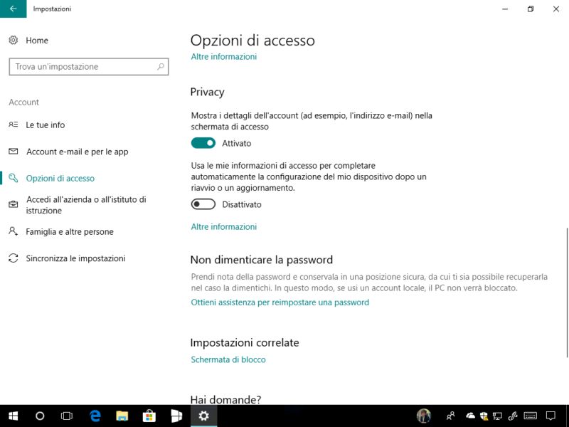 Problemi Start login e app dopo aggiornamento Fall Creators Update