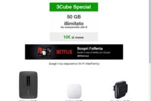 3Cube Special nuova offerta 3 Italia con 50 GB