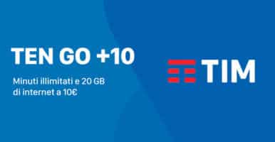 TIM fino al 12 novembre Tim Ten Go 10GB gratis