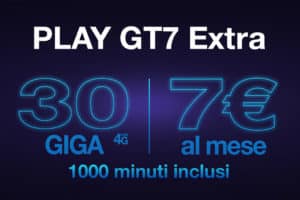 PLAY GT7 Extra 30GB di internet e 1000 minuti