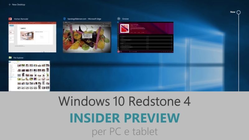 Windows 10 rilasciata build 17063 Redstone 4 con tante novita