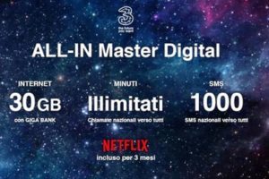 3 Italia annuncia ALL-IN Master Digital e Prime Digital