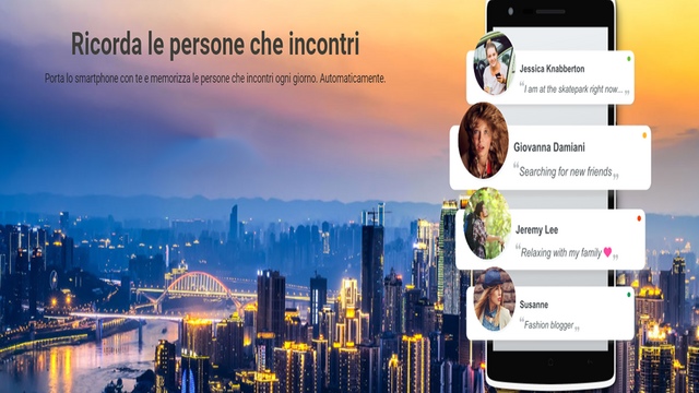 Evermet memorizza le persone che si è incontrato per strada