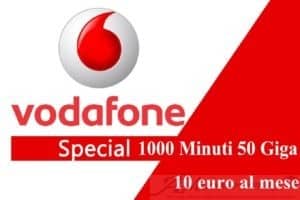 Vodafone Special Minuti 50 Giga a 10 euro