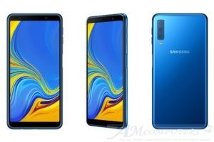 Samsung Galaxy A7 2018 con tripla fotocamera posteriore