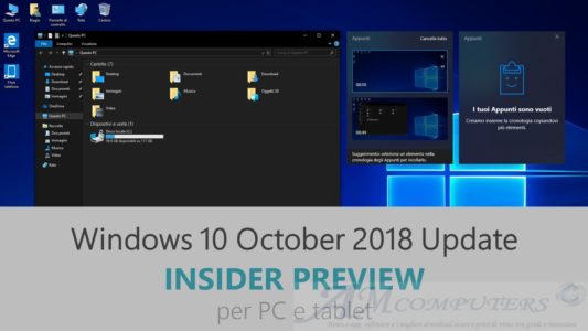 Windows 10 October 2018 Update Insider Preview Build 17744