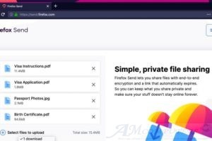 Firefox Send trasferire file fino a 2 GB