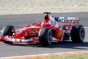 Mick Schumacher sulla Ferrari F2004 a Hockenheim