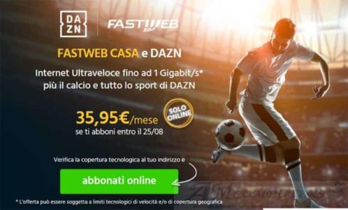 Fastweb e DAZN Naviga Ultraveloce e guarda il Calcio