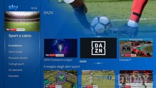 Dazn sbarca su Sky sul canale 209