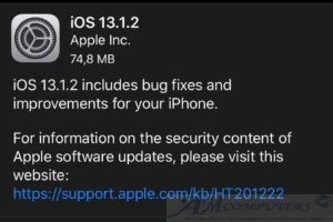 Apple iOS 13.1.2 nuovo Update per i dispositivi