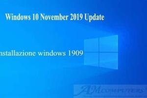 Come installare windows 10 November 2019 Update