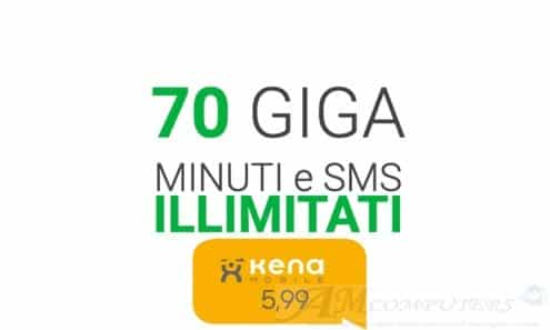 Kena Flash Promo: chiamate sms illimitati e 70 GB