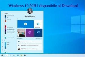 Windows 10 20H1 disponibile al Download