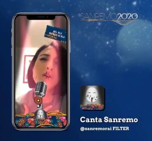 Filtro Canta Sanremo 2020 per le storie di Instagram
