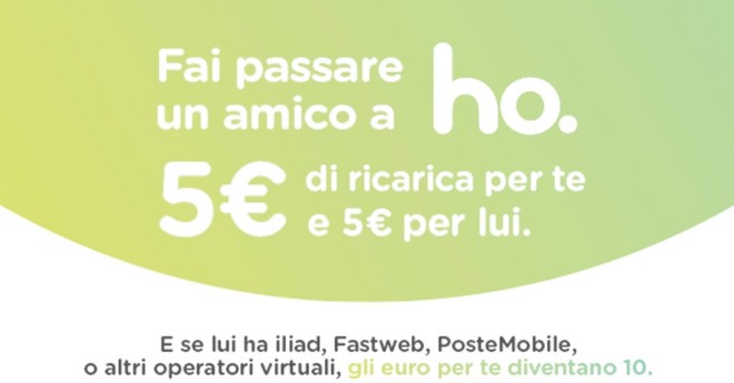 Ho. Tanti amici: fino a 150 euro di ricarica gratis