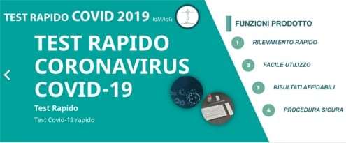 Test COVID-19 venduto online Bloccato dell'AGCM