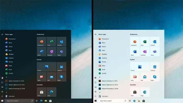 Windows 10 nuovo restyling del menu Start
