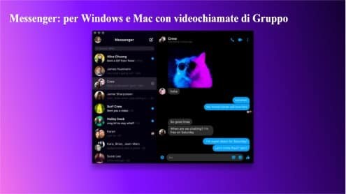 Messenger: per Windows e Mac con videochiamate di Gruppo