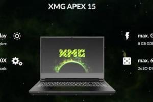 Notebook XMG APEX 15 con CPU Ryzen 9 3950X