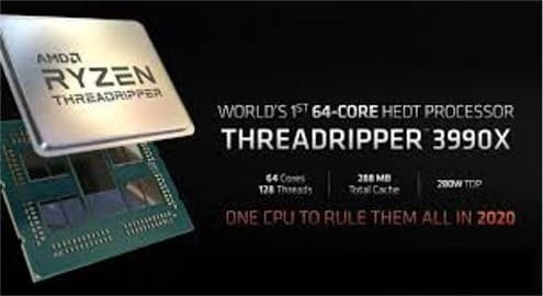 AMD Ryzen Threadripper 3990X CPU a 64 Core