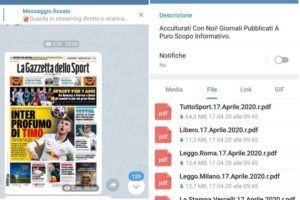 Telegram: Bloccati 114 canali Pirata sui Giornali Online