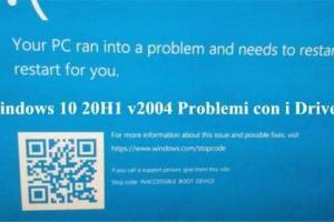 Windows 10 20H1 v2004 Problemi con i Driver