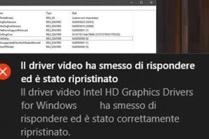 Driver scheda video ha smesso di funzionare:Soluzione