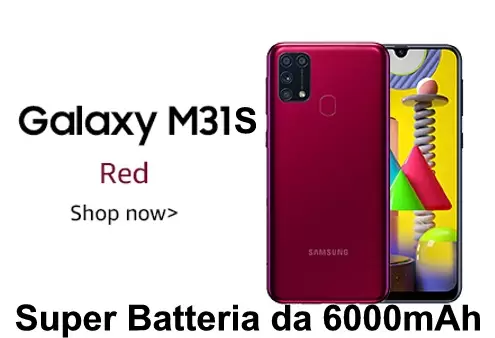 Samsung Galaxy M31s con Super Batteria da 6000mAh