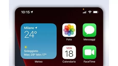 Puntino verde e arancione su iPhone con iOS 14