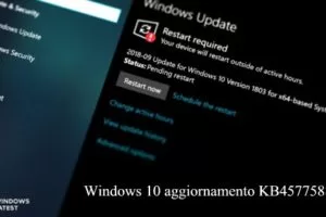 Windows 10 aggiornamento KB4577588 disponibile al Download