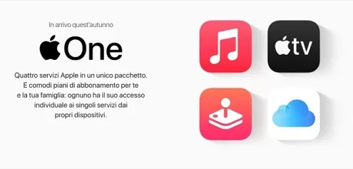 Apple ONE abbonamento per avere tutti i servizi di Apple