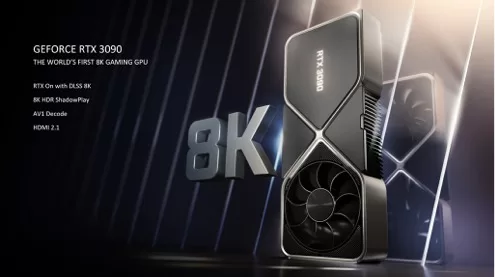 Scheda Grafica NVIDIA GeForce RTX 3090 con risoluzione 8K