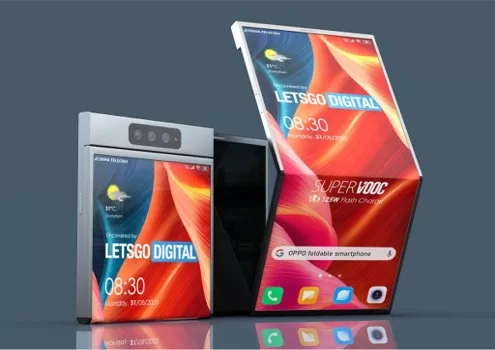 Smartphone pieghevole Oppo con Display flip