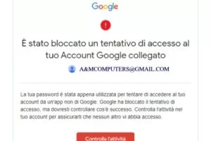 Google ti segnala se il tuo account viene violato