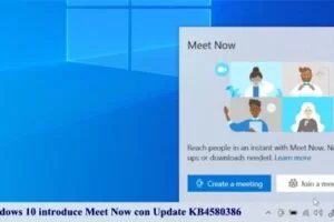 Windows 10 KB4580386 Update introduce Meet Now
