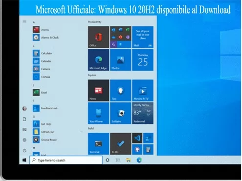 Microsoft Ufficiale: Windows 10 20H2 disponibile al Download