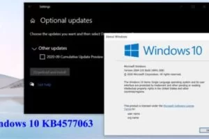 Windows 10 KB4577063 nuove Correzioni del Sistema