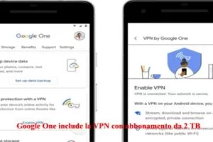 Google One include la VPN con abbonamento da 2 TB