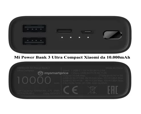 Mi Power Bank 3 Ultra Compact Xiaomi da 10.000mAh